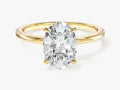 4-Prong Solitaire Oval Cut Moissanite Engagement Ring (2.00 CT)