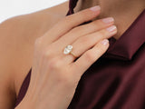 4-Prong Solitaire Oval Cut Lab Grown Diamond Engagement Ring (3.00 CT)