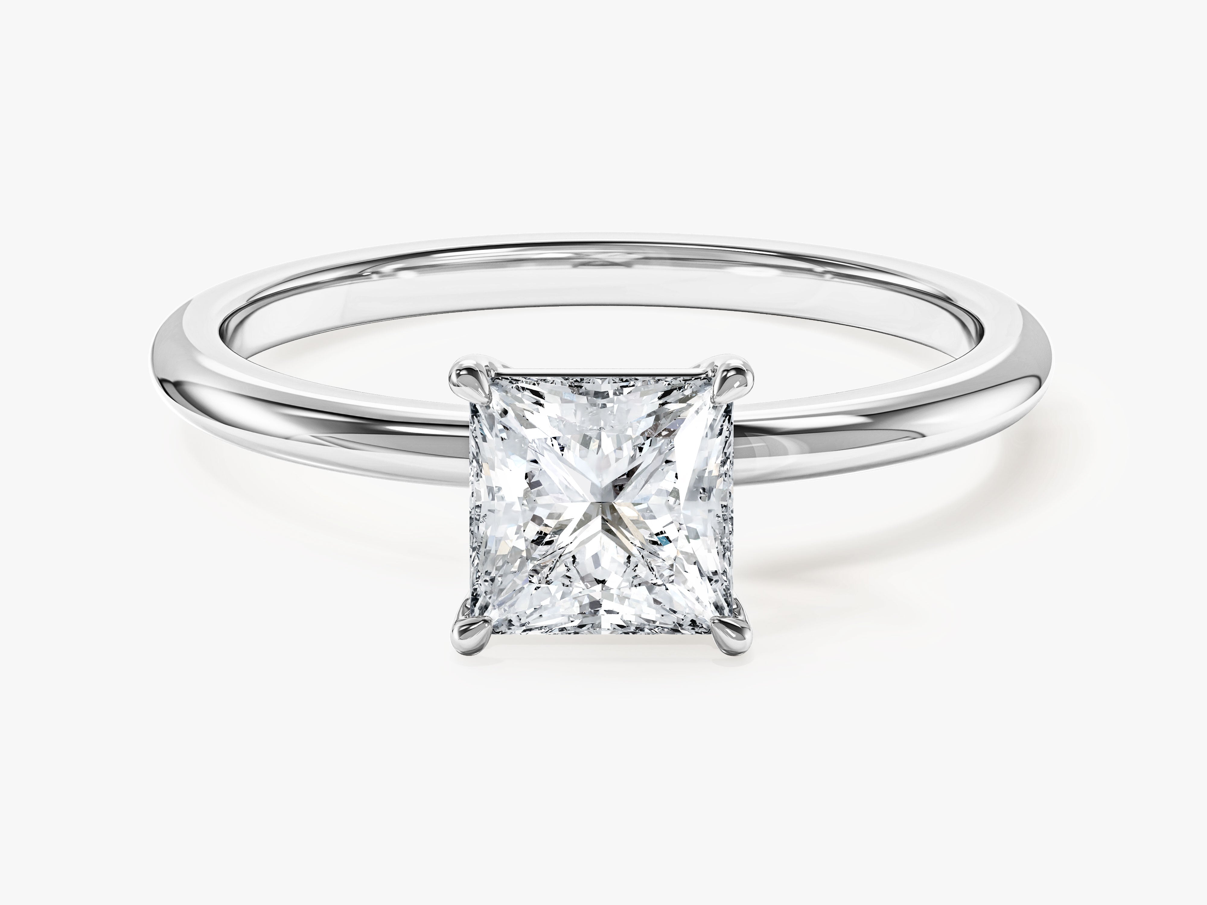 Princess Cut Solitaire Moissanite Engagement Ring (1.00 CT)