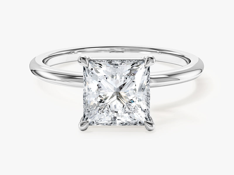 Princess Cut Solitaire Moissanite Engagement Ring (2.00 CT)