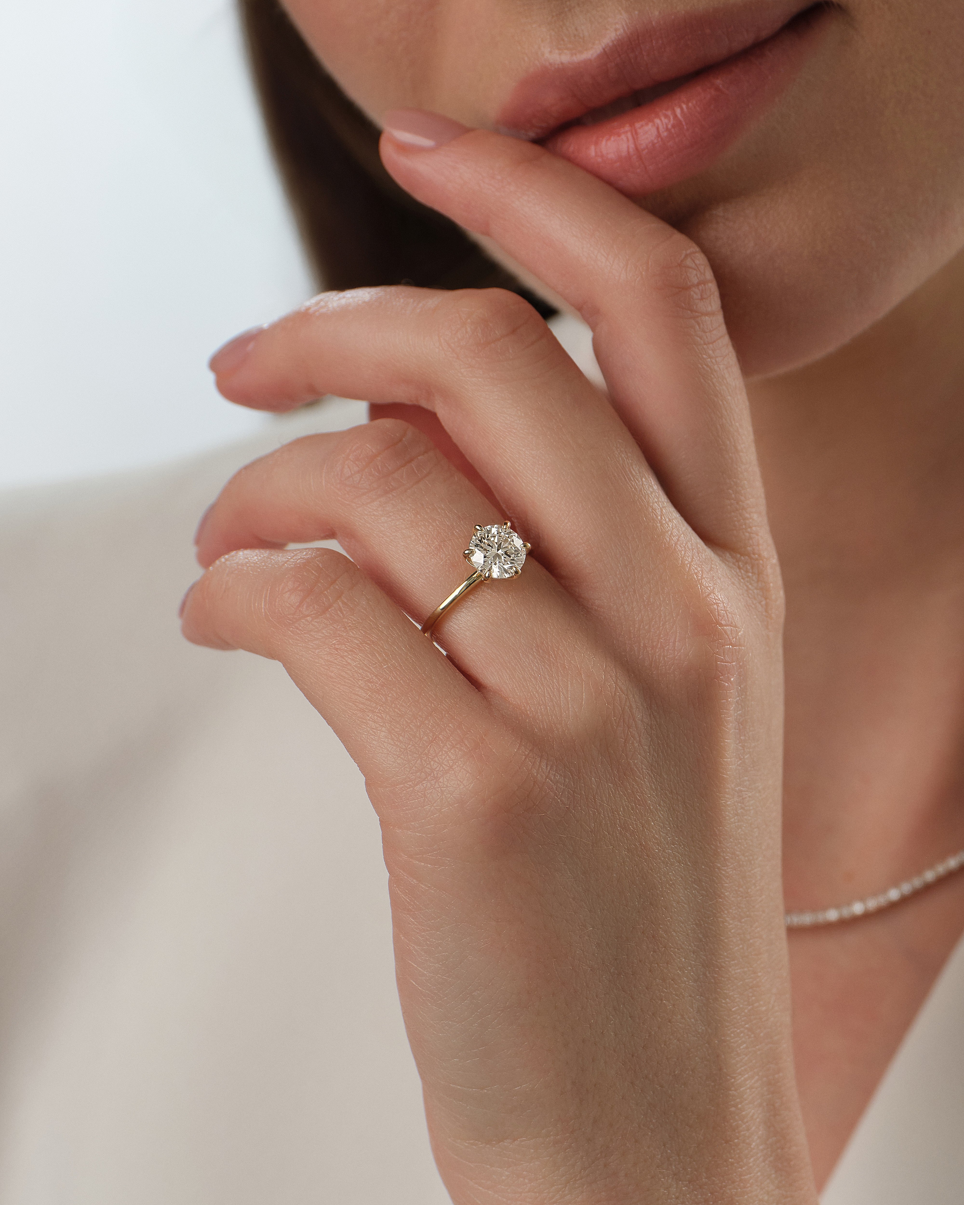 6-Prong Solitaire Round Cut Lab Grown Diamond Engagement Ring (1.50 CT)