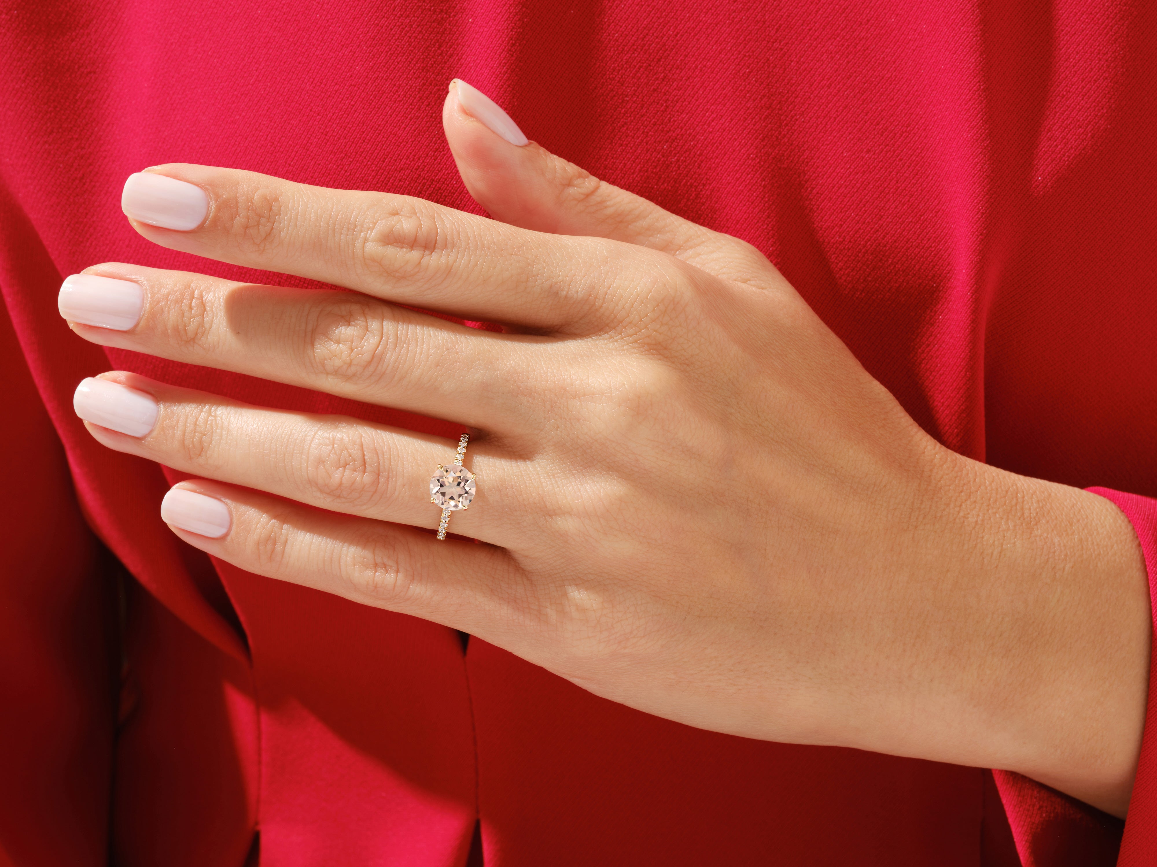 Diamond engagement ring on hand, jewelry for women