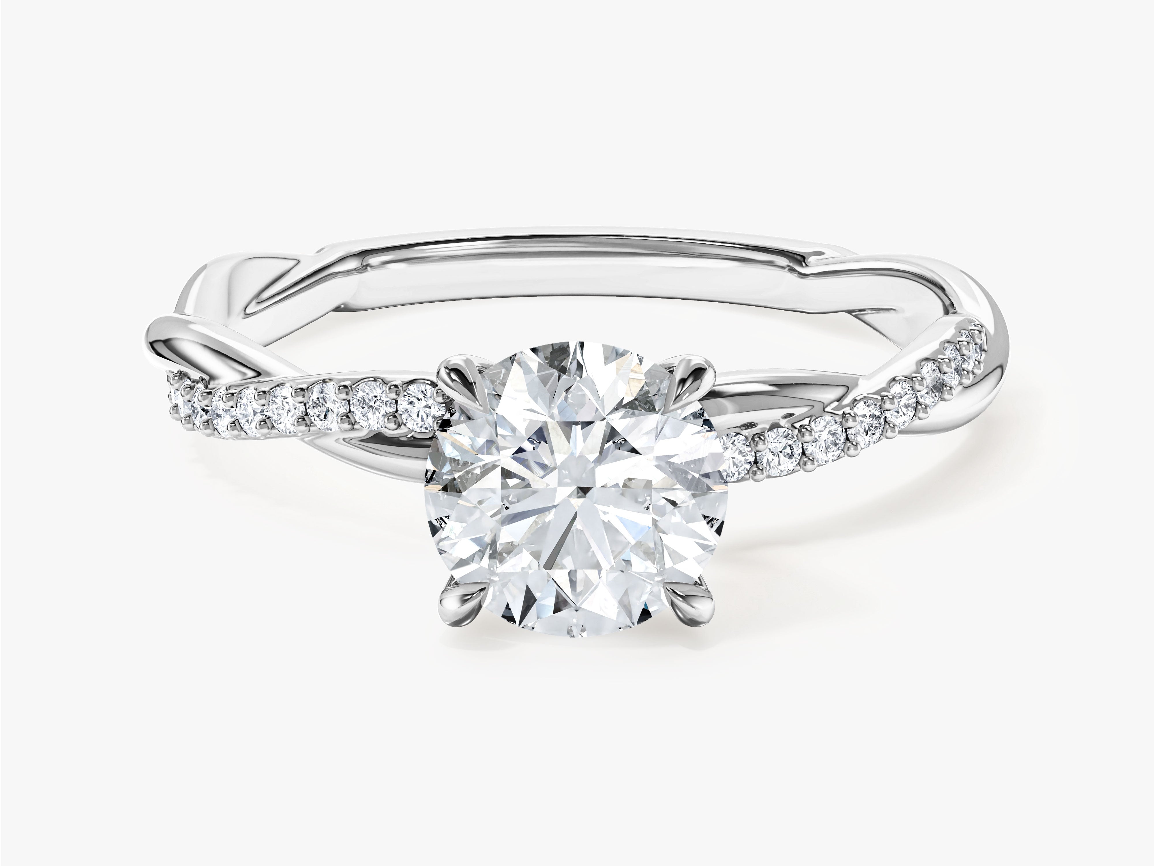Twist Moissanite Engagement Ring (1.00 CT)