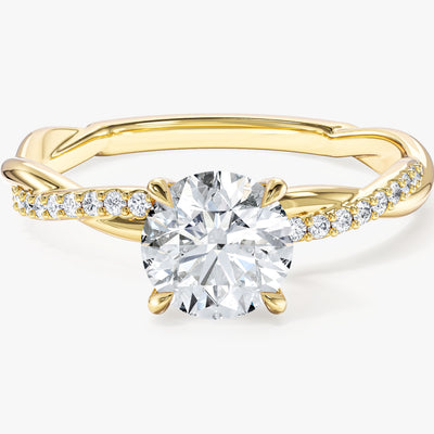 Twist Moissanite Engagement Ring (1.00 CT)