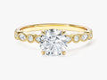 Milgrain Marquise Side Stone Lab Grown Diamond Engagement Ring (1.00 CT)
