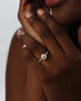 Milgrain Marquise Side Stone Lab Grown Diamond Engagement Ring (1.00 CT)