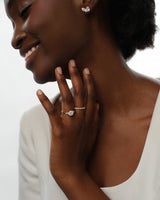 Cluster Accent Round Cut Moissanite Engagement Ring (1.50 CT)