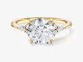Cluster Accent Round Cut Lab Grown Diamond Engagement Ring (2.00 CT)