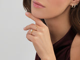 Sidestone Accent Gemstone Engagement Ring