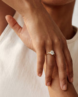 Cluster Accent Oval Cut Lab Grown Diamond Engagement Ring (2.00 CT)