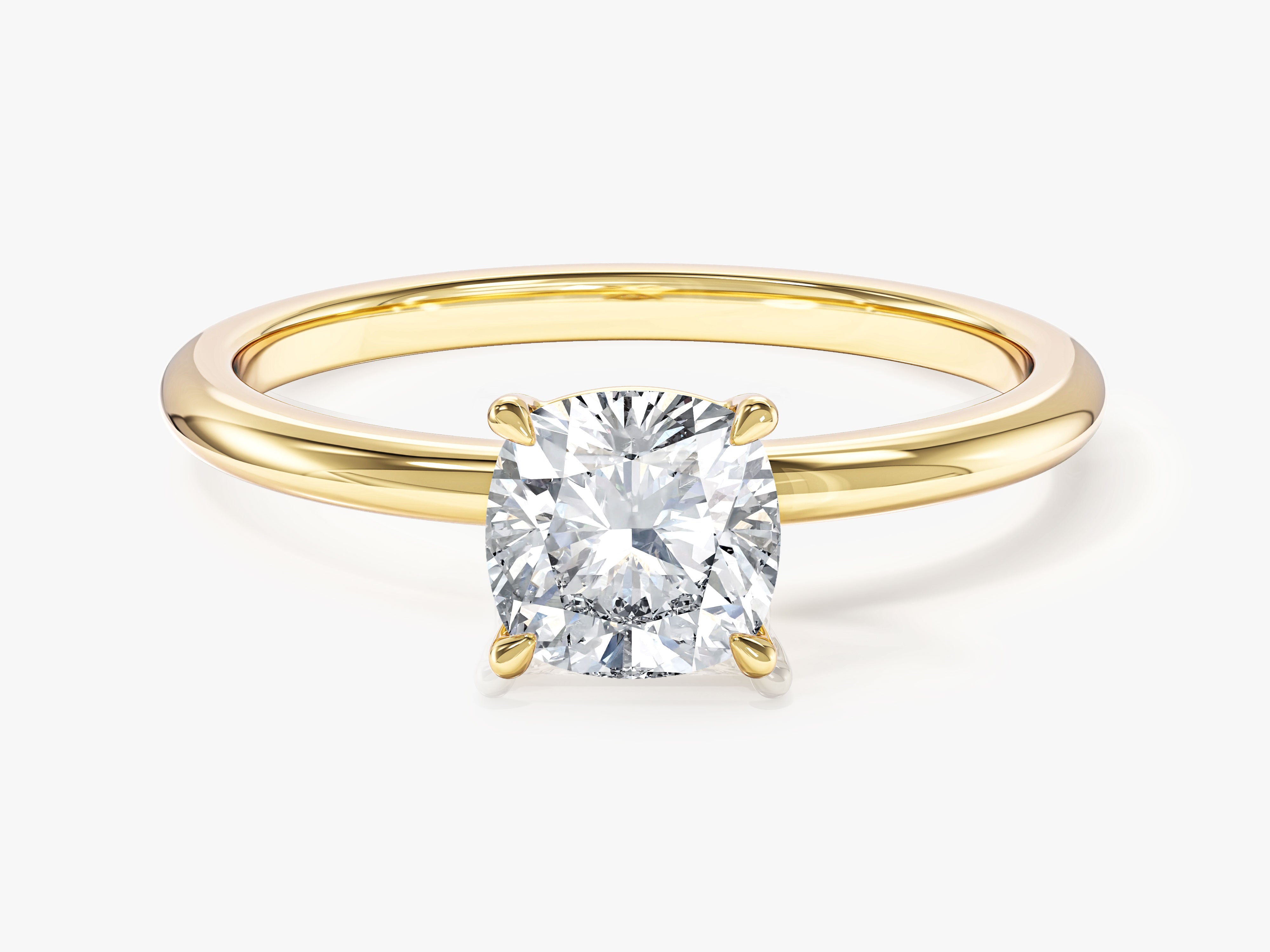Cushion Cut Solitaire Moissanite Engagement Ring (1.00 CT)