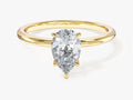 Pear Cut Solitaire Moissanite Engagement Ring (1.00 CT)