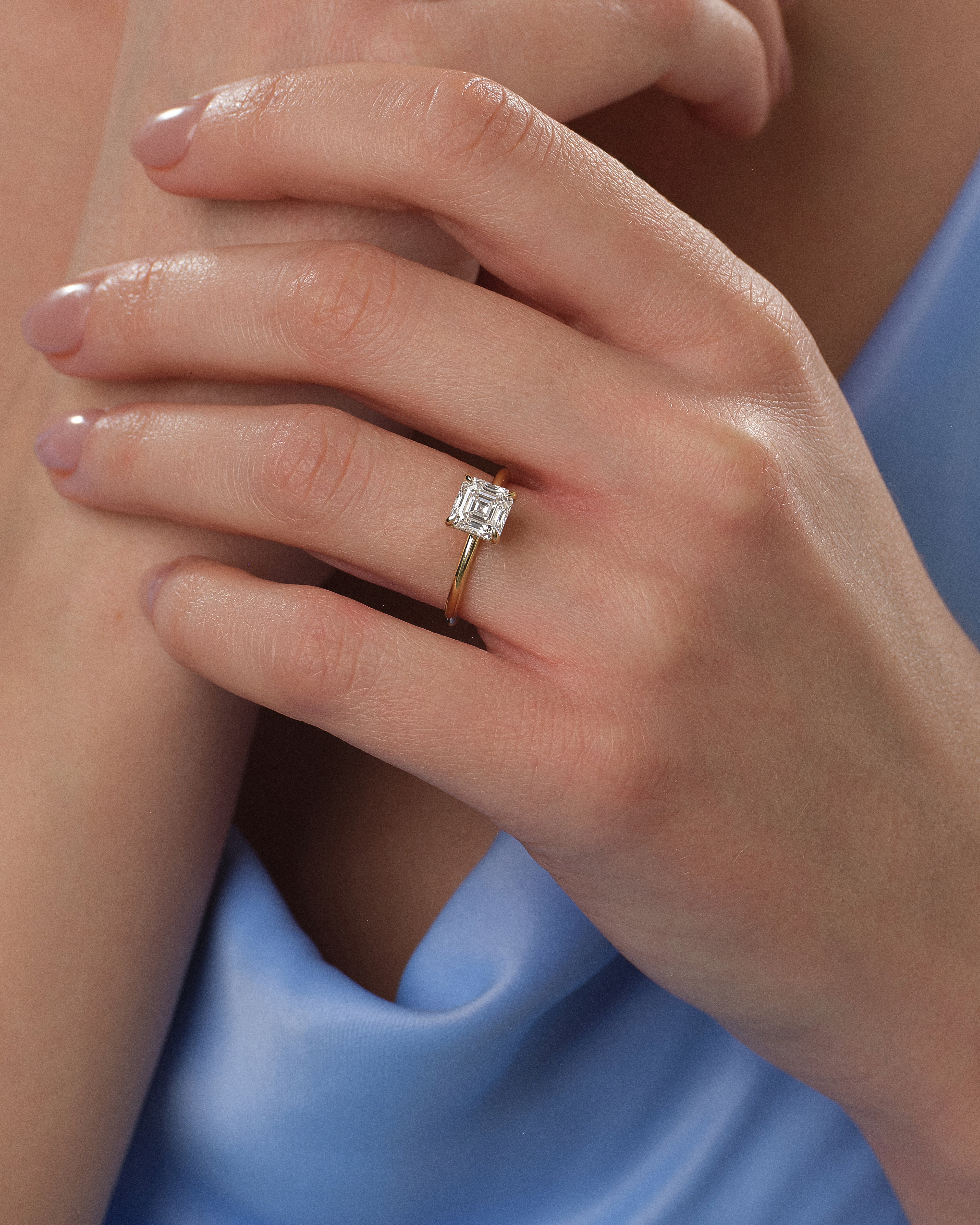 Asscher Cut Solitaire Moissanite Engagement Ring (1.50 CT)