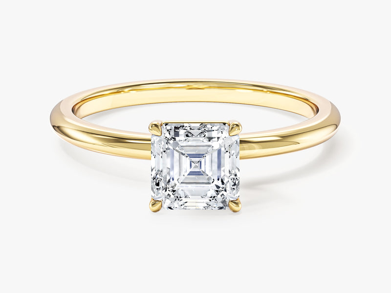 Asscher Cut Solitaire Lab Grown Diamond Engagement Ring (1.00 CT)