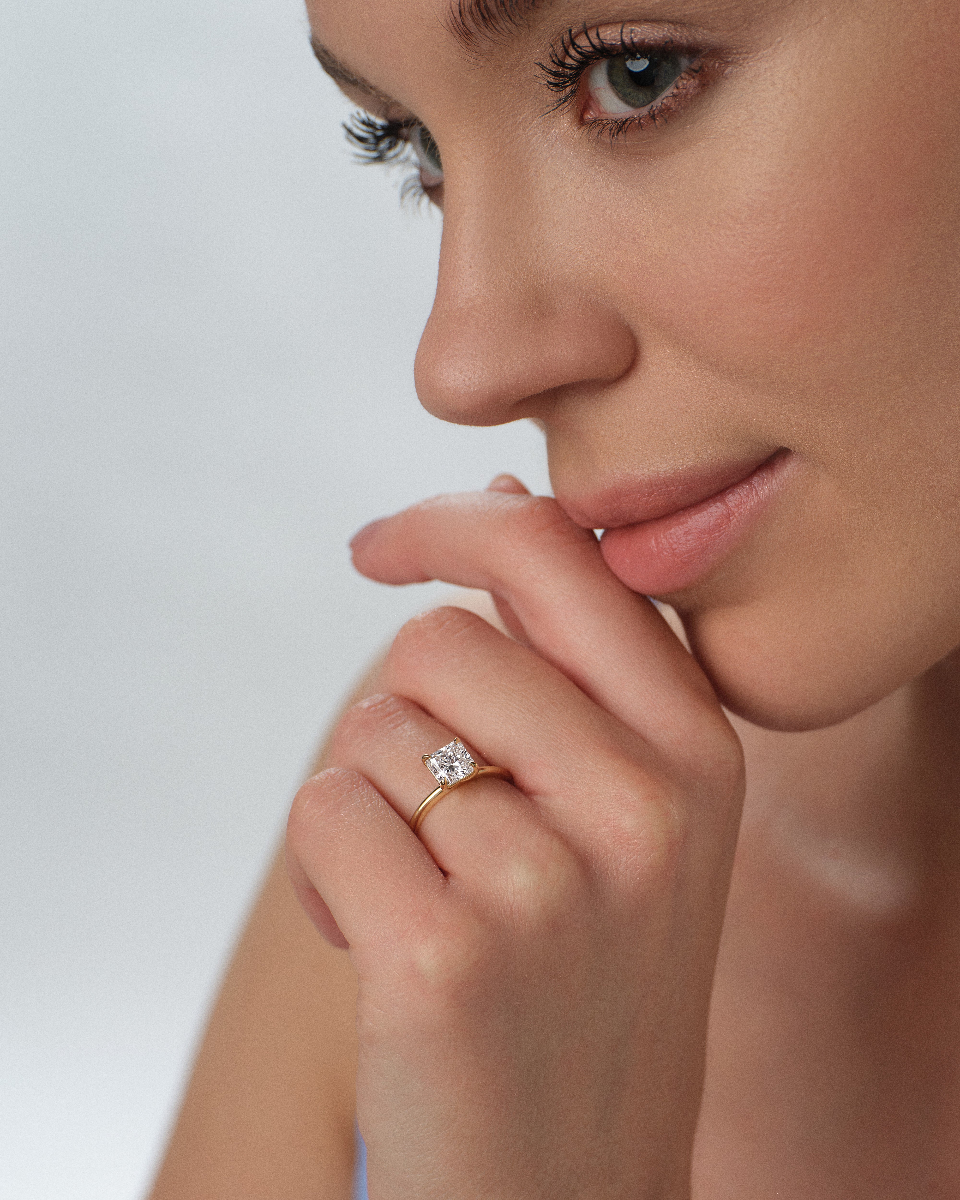 Asscher Cut Solitaire Moissanite Engagement Ring (1.50 CT)
