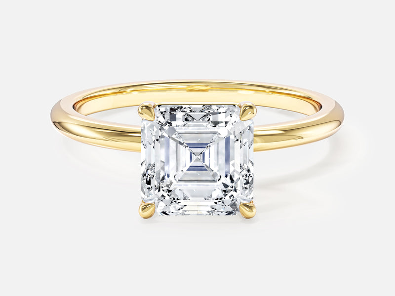 Asscher Cut Solitaire Lab Grown Diamond Engagement Ring (2.00 CT)