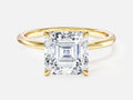 Asscher Cut Solitaire Moissanite Engagement Ring (3.00 CT)