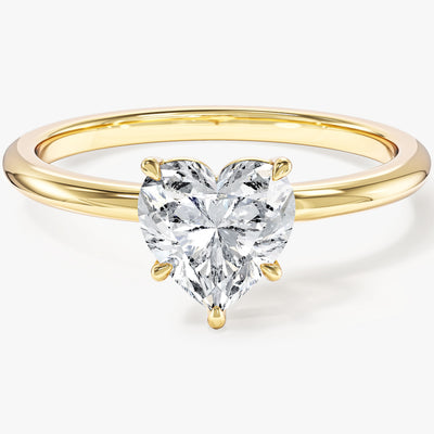 Heart Cut Solitaire Moissanite Engagement Ring (1.00 CT)