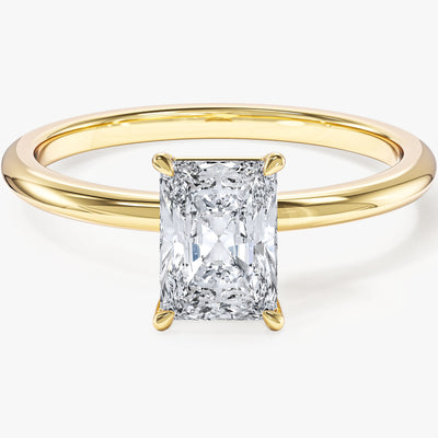 Radiant Cut Solitaire Moissanite Engagement Ring (1.00 CT)