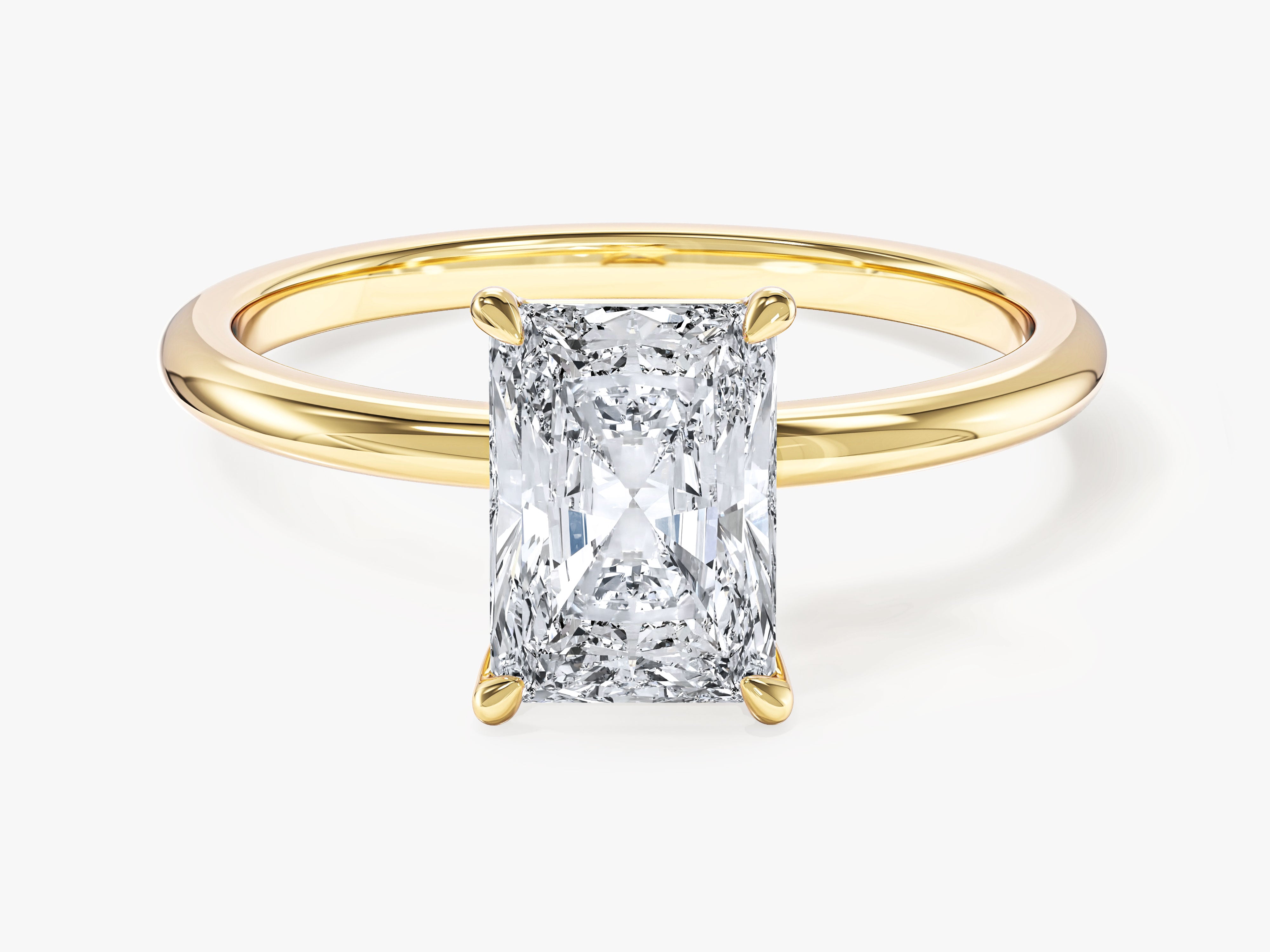 Radiant Cut Solitaire Lab Grown Diamond Engagement Ring (1.50 CT)