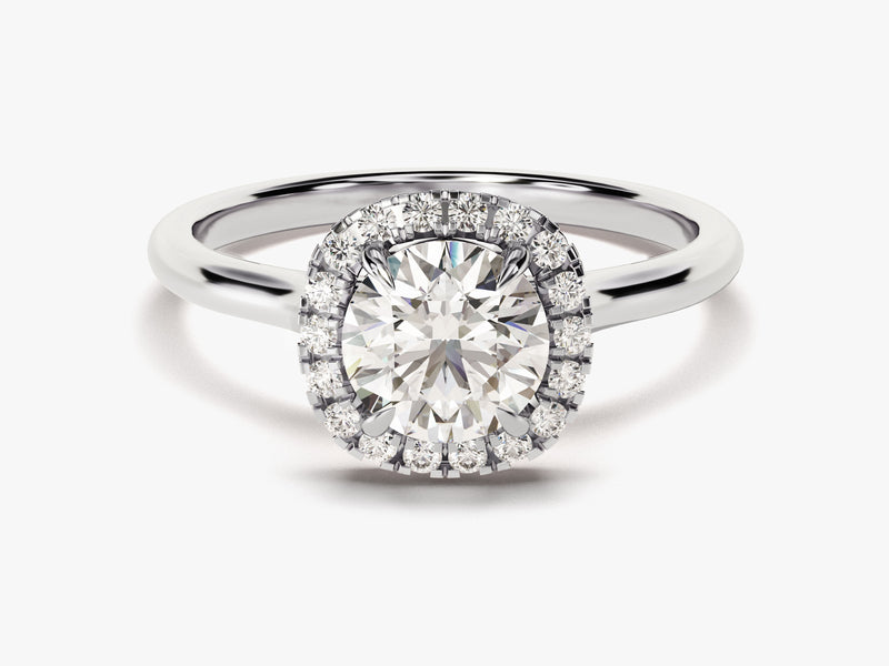 Oval diamond halo engagement ring, fine jewelry