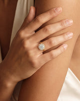 Round Halo Moissanite Engagement Ring (2.00 CT)