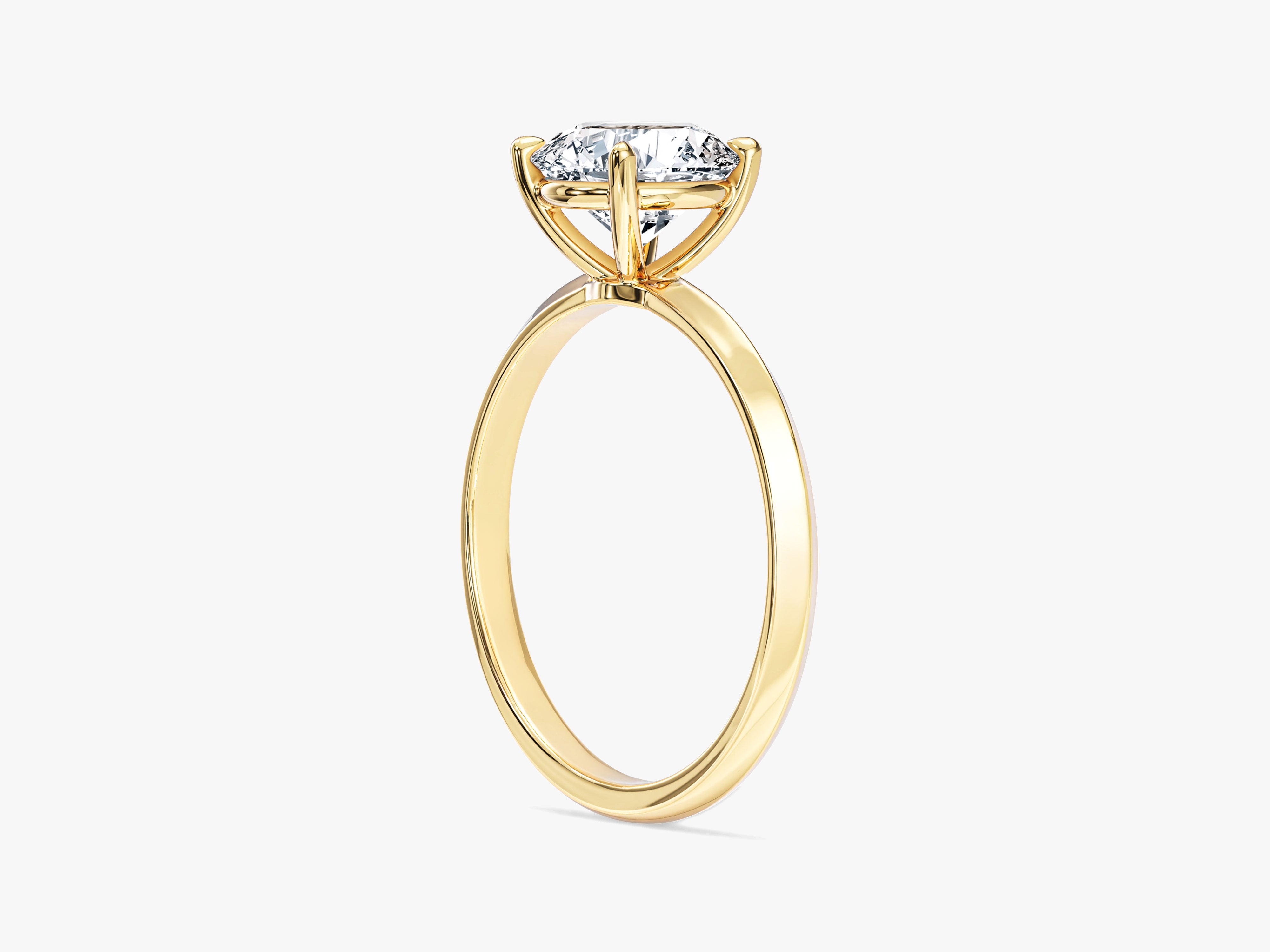 Knife Edge Round Lab Grown Diamond Engagement Ring (1.50 CT)