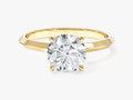 Knife Edge Round Lab Grown Diamond Engagement Ring (1.50 CT)