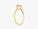 Round Bezel Solitaire Moissanite Engagement Ring (1.00 CT)