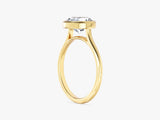 Round Bezel Solitaire Moissanite Engagement Ring (2.00 CT)