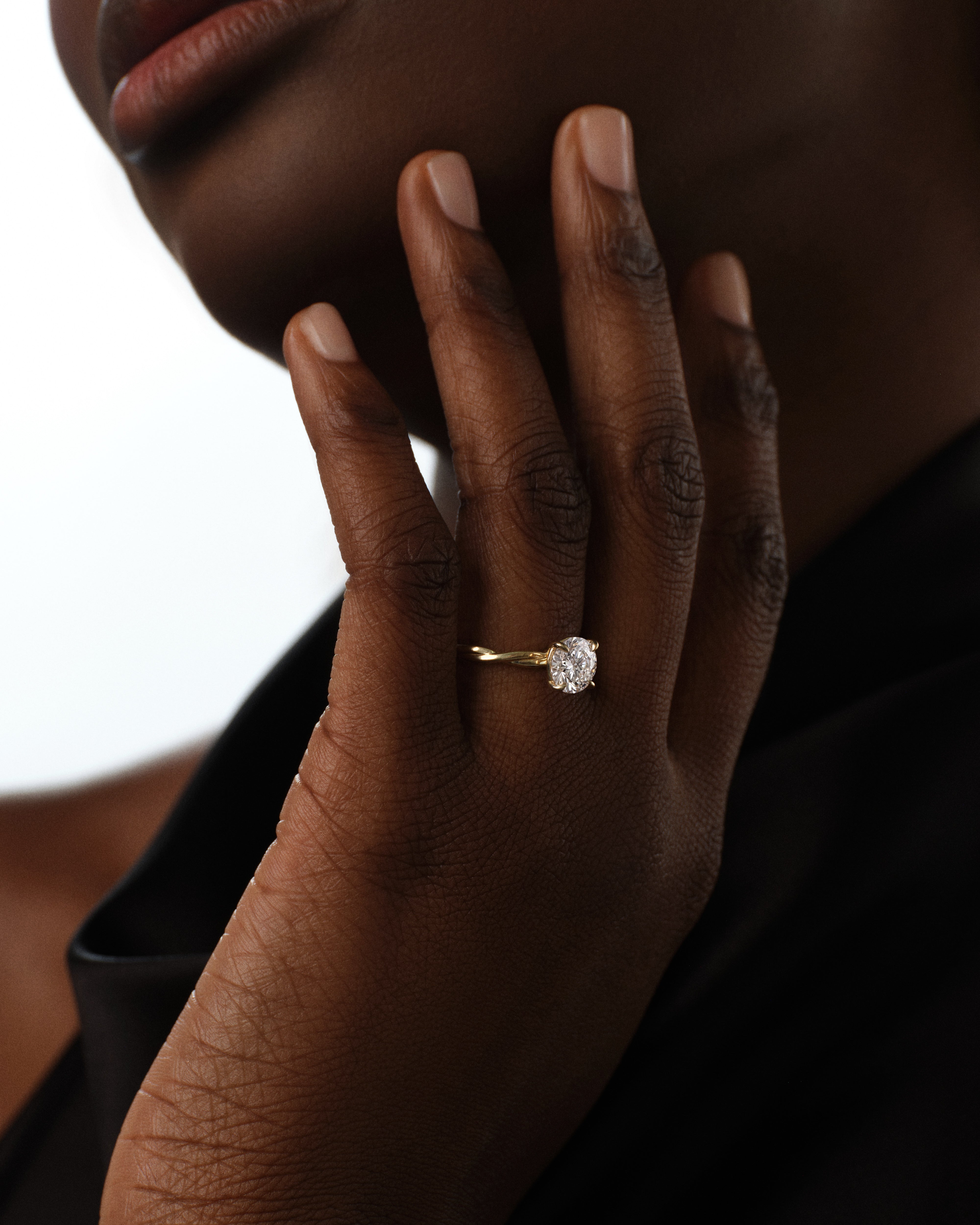 Twisted Solitaire Moissanite Engagement Ring (1.00 CT)