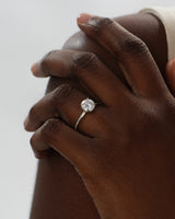 Round Cut Lab Grown Diamond Engagement Ring with Channel Set Sidestones (1.00 CT)