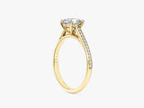Channel Set Round Cut Lab Grown Diamond Engagement Ring (1.00 CT)