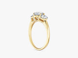 Round Cut Three Stone Moissanite Engagement Ring (1.75 CT)