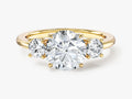 Classic Basket Set Three Stone Round Lab Grown Diamond Engagement Ring (2.50 CT TW)