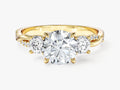 Petite Twisted Vine Three Stone Round Lab Grown Diamond Engagement Ring (2.00 CT TW)