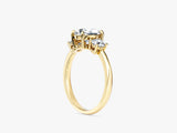 Classic Basket Set Three Stone Oval Lab Grown Diamond Engagement Ring (1.50 CT TW)