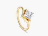 Curved Princess Moissanite Engagement Ring (1.00 CT)