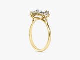 Vintage Halo Oval Lab Grown Diamond Engagement Ring (1.50 CT)