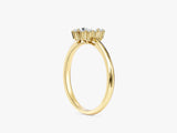 Sunburst Oval Lab Grown Diamond Engagement Ring (0.50 CT)