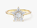 Floral Halo Lab Grown Diamond Engagement Ring