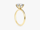 Hidden Halo Round Moissanite Engagement Ring (2.00 CT)