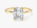 Hidden Halo Oval Moissanite Engagement Ring (2.00 CT)