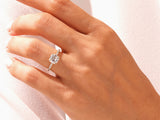 Diamond engagement ring on a woman's hand