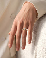 Radiant Cut Moissanite Engagement Ring with Pave Set Side Stones (1.00 CT)