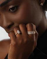 Marquise Cut Lab Grown Diamond Engagement Ring with Pave Set Side Stones (1.50 CT)