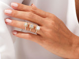 Diamond rings on hand, luxury jewelry for women