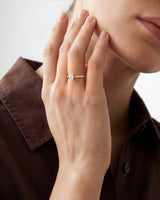Oval Twisted Lab Grown Diamond Engagement Ring with Pave Set Side Stones (1.00 CT)