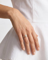 Oval Twisted Moissanite Engagement Ring with Pave Set Side Stones (2.00 CT)