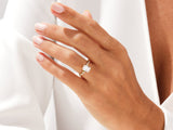 Diamond engagement ring on a woman's hand